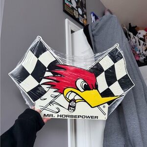 fast car metal decor sign